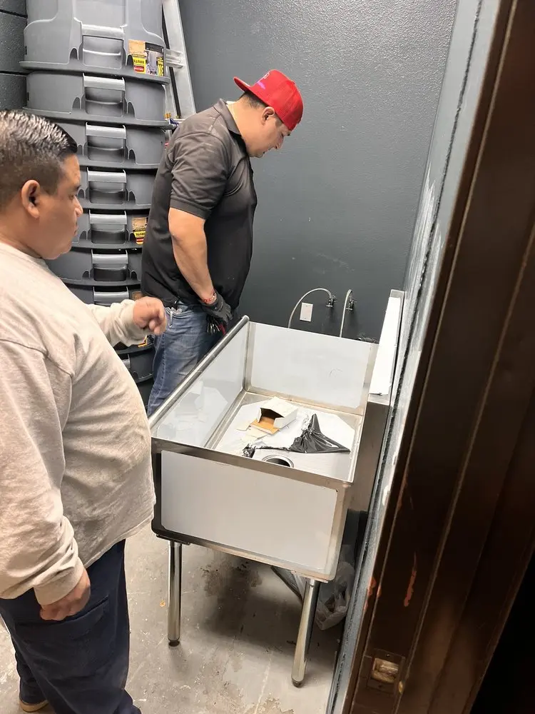 Commercial plumbing and sink installation in Scriba